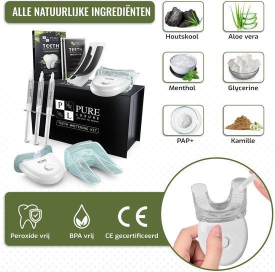 Pure Luxure tandenbleekset met 14 whitening strips zonder peroxide