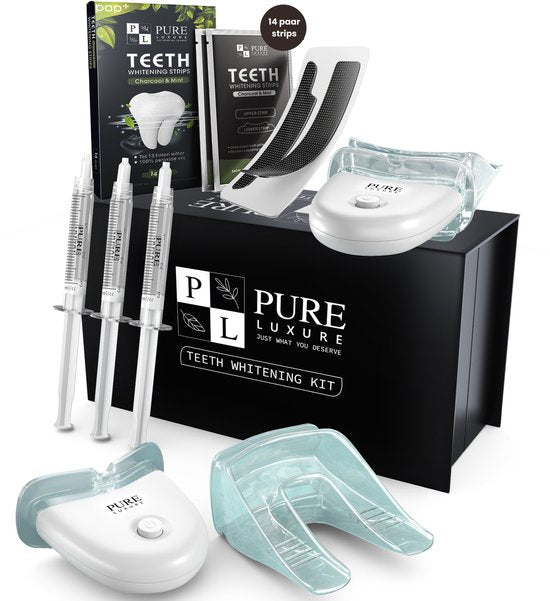 Pure Luxure tandenbleekset met 14 whitening strips zonder peroxide