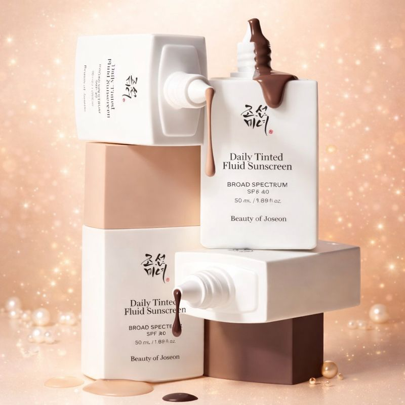 Joseon Skincare Products Daily Tinted Fluid Sunscreen 6 Color Codes Concealer Sunscreen Essence Cream SPF40 Facial Products